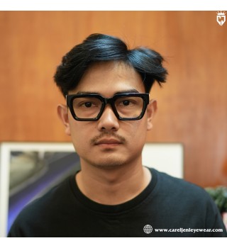 CLOVER BLACK | Original Carel Jeni Eyewear Include Lensa